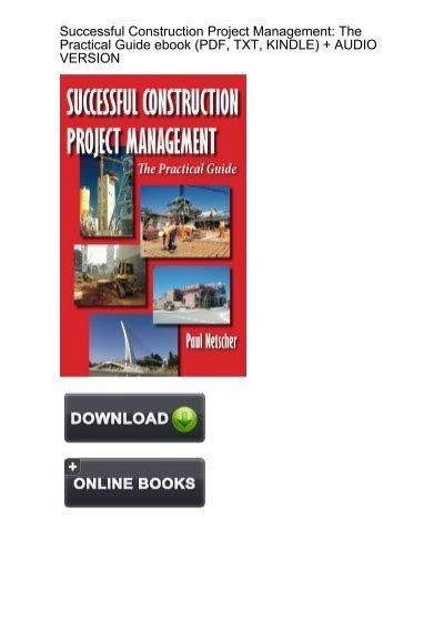 CONSTRUCTION MANAGEMENTTEXTBOOKS Ebook Epub