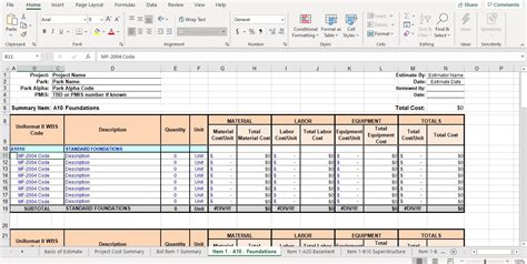 CONSTRUCTION MATERIAL TAKE OFF SHEET SAMPLE EXCEL Ebook Doc