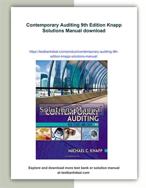 CONTEMPORARY AUDITING 9TH EDITION SOLUTION MANUAL Ebook Epub