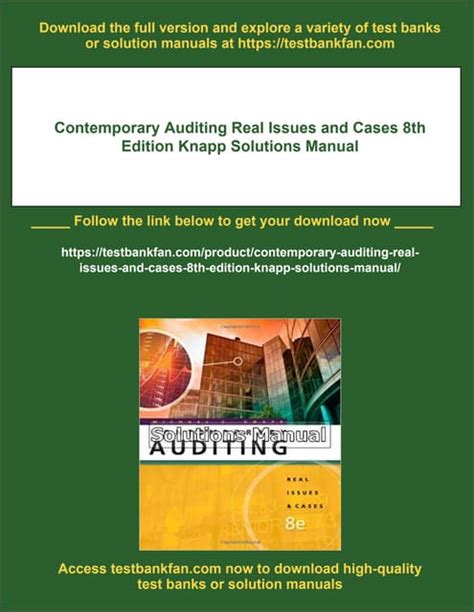 CONTEMPORARY AUDITING CASES SOLUTIONS FREE Ebook PDF