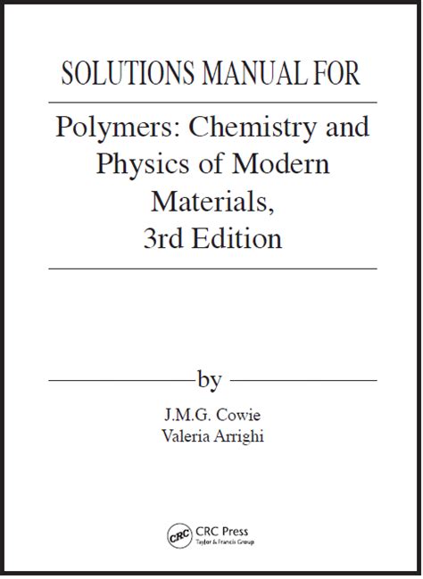 CONTEMPORARY POLYMER CHEMISTRY SOLUTIONS MANUAL Ebook Kindle Editon