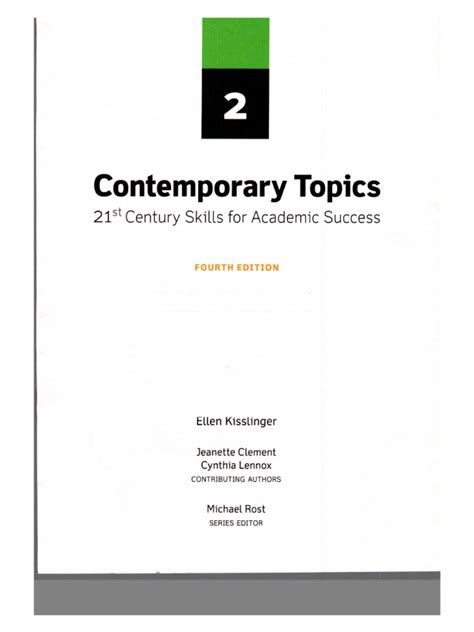 CONTEMPORARY TOPICS 2 ANSWER KEY Ebook Reader