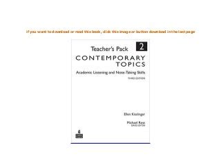 CONTEMPORARY TOPICS INTRO TEACHER TEACHERS PACK Ebook Epub