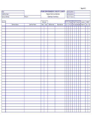 CONTRACTOR HAZARDOUS MATERIAL INVENTORY LOG Ebook Epub