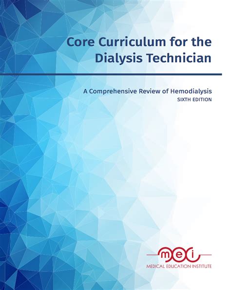 CORE CURRICULUM FOR THE DIALYSIS TECHNICIAN 5TH Ebook Reader