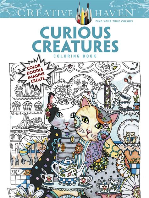 COSTCO Creative Haven CURIOUS CREATURES Coloring Book Color Doodle Imagine Create Creative Haven Coloring Books PDF