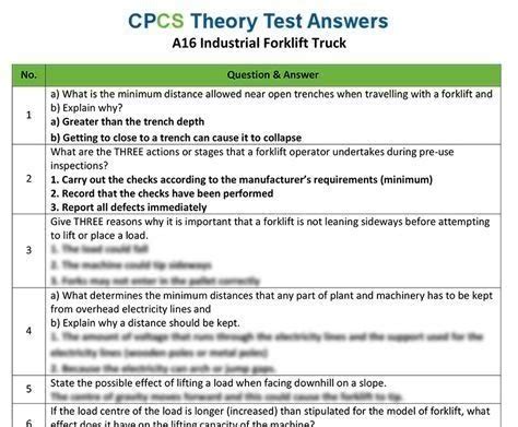 COUNTERBALANCE FORKLIFT THEORY TEST QUESTIONS AND ANSWERS Ebook Reader