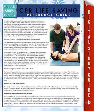 CPR Lifesaving Reference Guide Speedy Study Guide Kindle Editon
