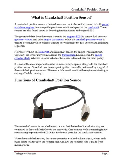 CRANKSHAFT SENSOR MANUAL PDF Ebook PDF