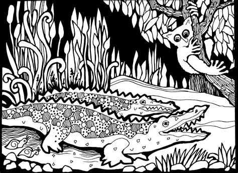 CROCODILES COLORING A Crocodiles Coloring Book For Adults Reader