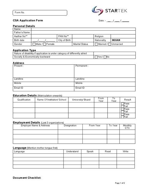 CSA Application Form: Comprehensive Guide for Successful Submissions