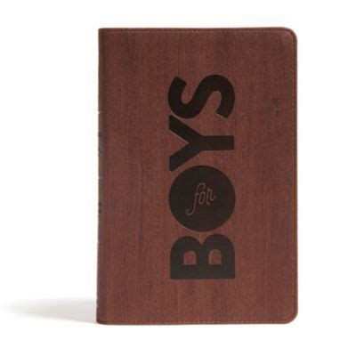 CSB Study Bible for Boys Brown Wood Design LeatherTouch Reader