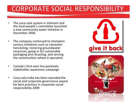 CSR Activities of Coca-Cola: Empowering Communities, Protecting the Planet