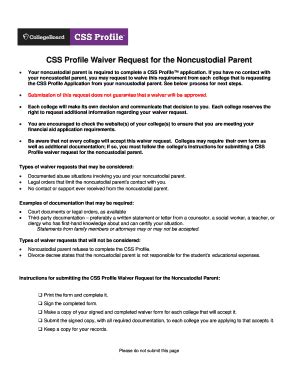 CSS Non Custodial Parent Waiver: Protecting the Rights of Non-Residential Parents
