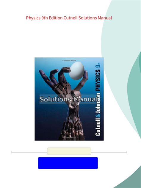 CUTNELL PHYSICS 9TH EDITION SOLUTIONS MANUAL Ebook Epub