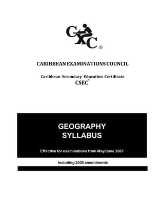 CXC/CSEC Geography syllabus - Caribbean â€¦ PDF Download PDF