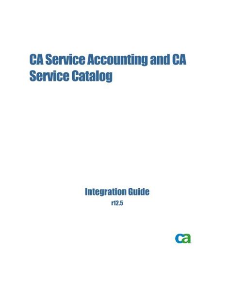 Ca Service Catalog 12.9 Bookshelf