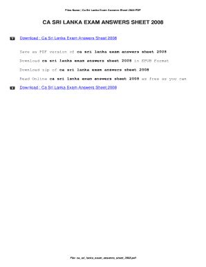 Ca Sri Lanka Exam Answers Kindle Editon