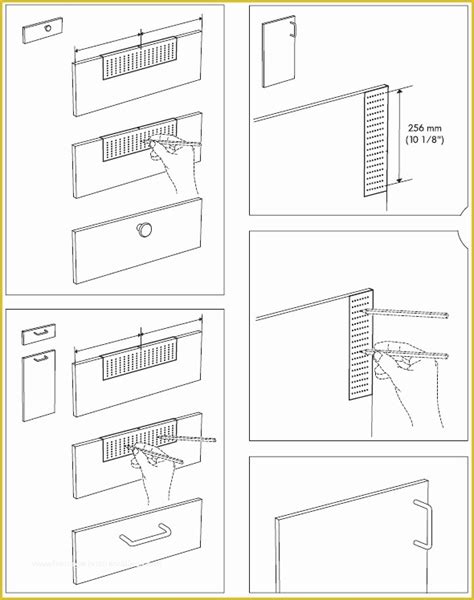 Cabinet Door Handle Template