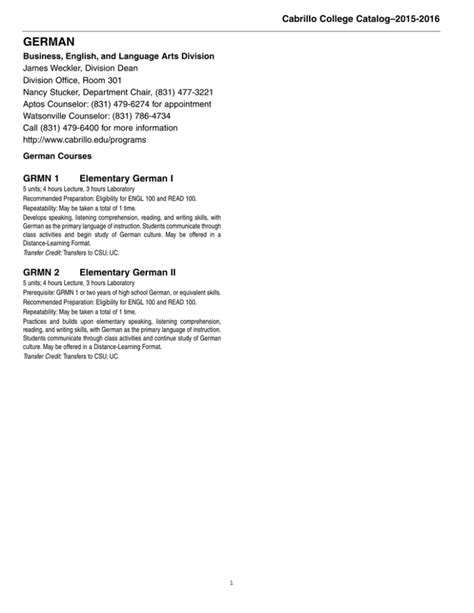 Cabrillo College Course Catalog Summer 2016