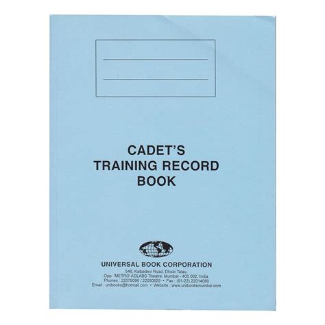 Cadet's Training Record Book Epub