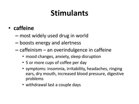 Caffeine Overindulgence: