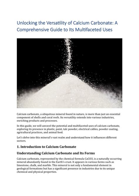 Calcit: Your Comprehensive Guide to Unlocking the Potential of Calcium Carbonate