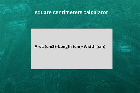 Calculate Square Centimeters: A Comprehensive Guide with Practical Applications