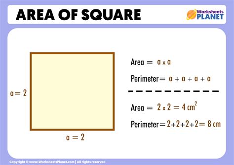 Calculate the Area of the Square: