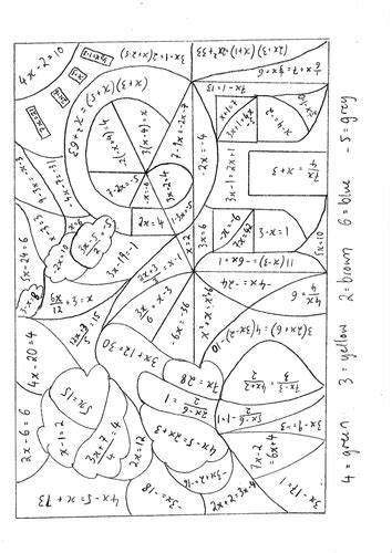 Calculated Colouring 26 Answers Doc