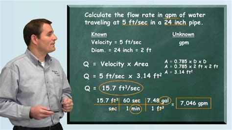 Calculating flow rates: