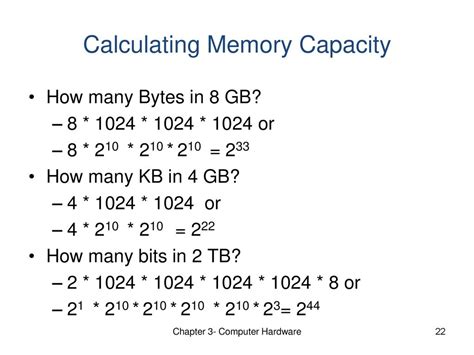 Calculating storage capacity: