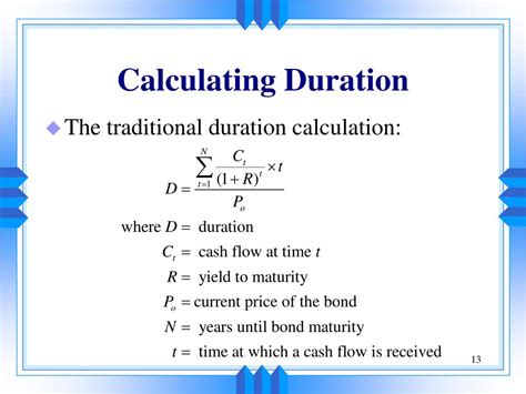 Calculating the Duration