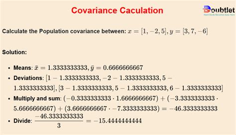 Calculator Covariance: A Powerful Tool for Statistical Analysis