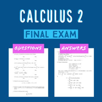 Calculus 2 Final Exam Solutions Doc