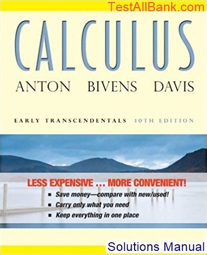 Calculus Anton 8th Edition Solutions Manual Kindle Editon