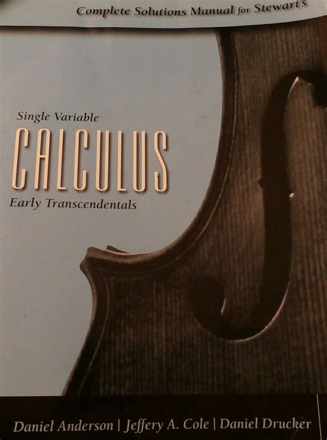 Calculus Early Transcendentals 6th Edition Solutions Manual Epub