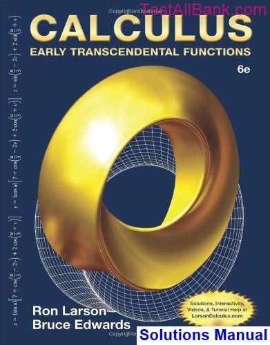 Calculus Larson 6th Edition Solutions Reader