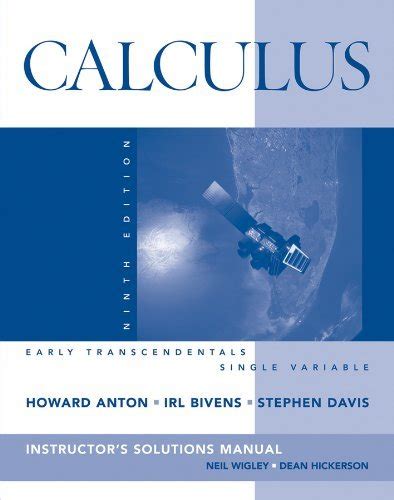 Calculus Of A Single Variable 9th Edition Solutions Manual Kindle Editon