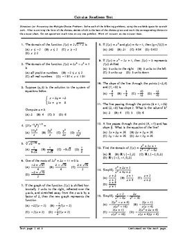 Calculus readiness test sfsu answers Ebook Kindle Editon