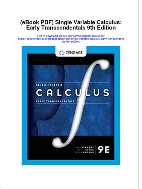 Calculus.Early.Transcendentals.Single.Variable Ebook Epub