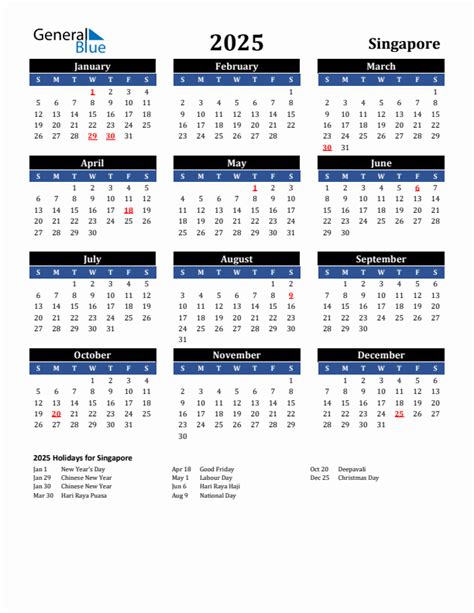 Calendar 2025 Singapore: A Comprehensive Guide to the Upcoming Year