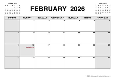 Calendar Labs Printable Calendar