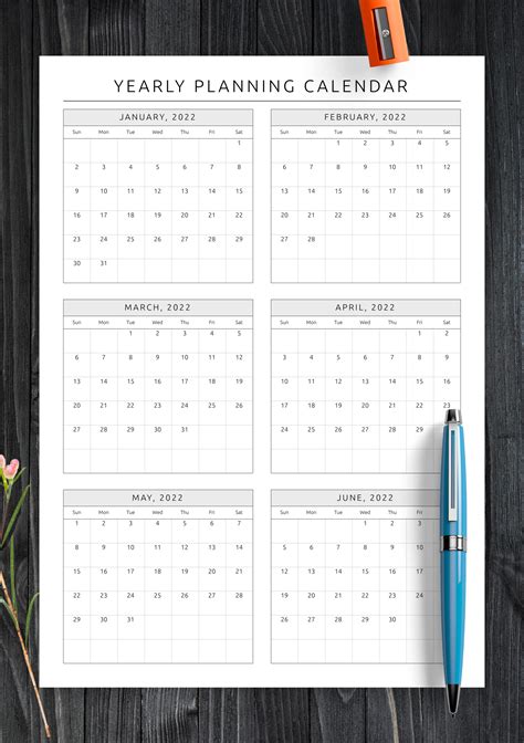 Calendar Template Yearly