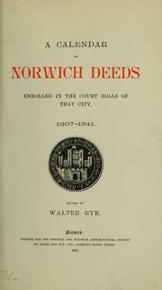 Calendar of Norwich Deeds Enrolled Doc