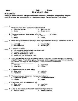 California 8th Grade Physical Science Standard Answers Reader