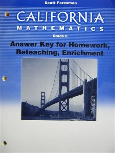 California Hsp Math Grade 6 Answer Key Kindle Editon