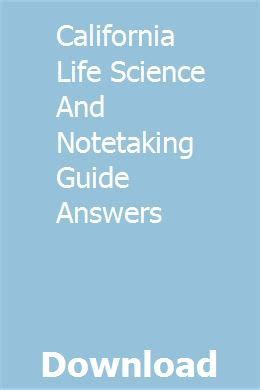 California Notetaking Guide Answers Doc