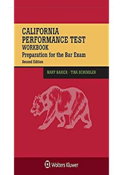 California Performance Test Workbook Preparation for the Bar Exam Bar Review Kindle Editon