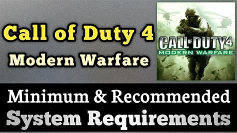 Call of Duty 4: Modern Warfare PC Requirements - Play Like a Pro!